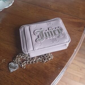 Juicy Couture Light Pink Wallet with Gold Chain